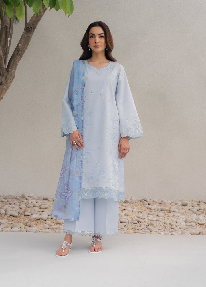Eclat Premium by Seran Unstitched Embroidered Lawn 3 Piece Suit SN26ULE Eloire D-02 - Summer Collection