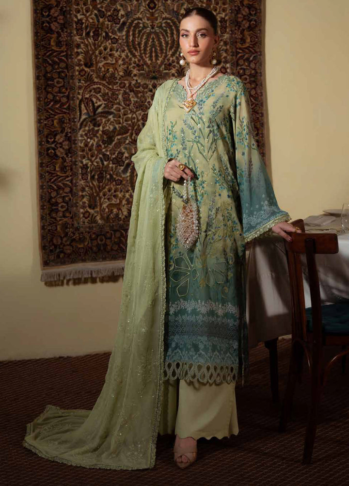 Maya by Nureh Unstitched Embroidered Swiss Lawn 3 Pcs Suit NU26UM NS-161 - Summer Collection