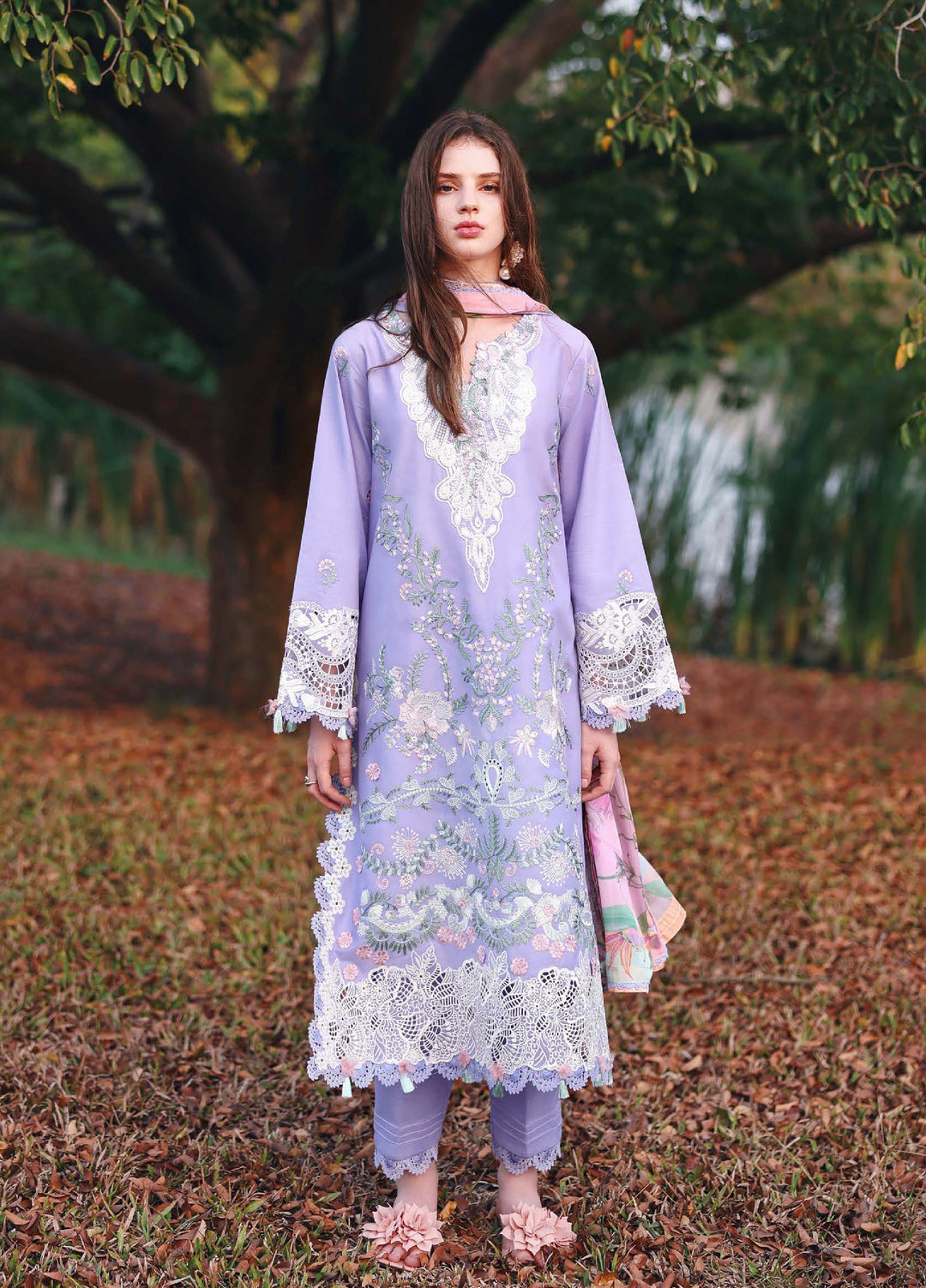 The Secret Garden by Mushq Unstitched Embroidered Lawn 3 Piece Suit MU26ULSG Hidden Dahlia HUNSS260207 - Festive Collection