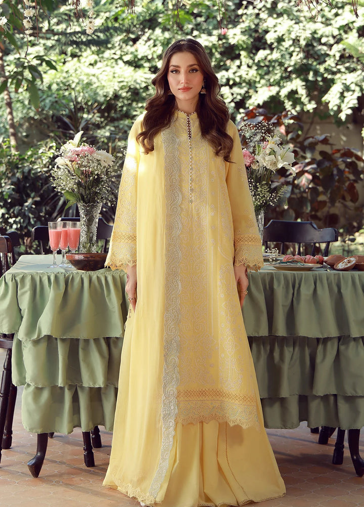 Sahar Unstitched Chikankari Lawn Butterlicious 3 Piece Suit CK-26-V2-10 - Summer Collection
