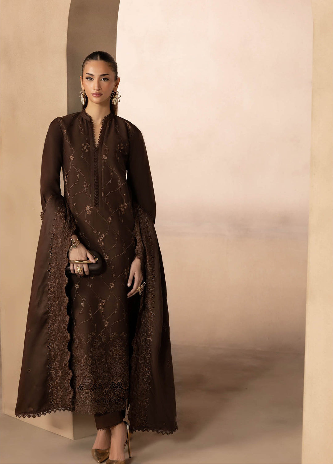 Sareen by Rajbari Unstitched Premium Viscose Chikankari 3 Piece RB25SC D-02 - Winter Collection