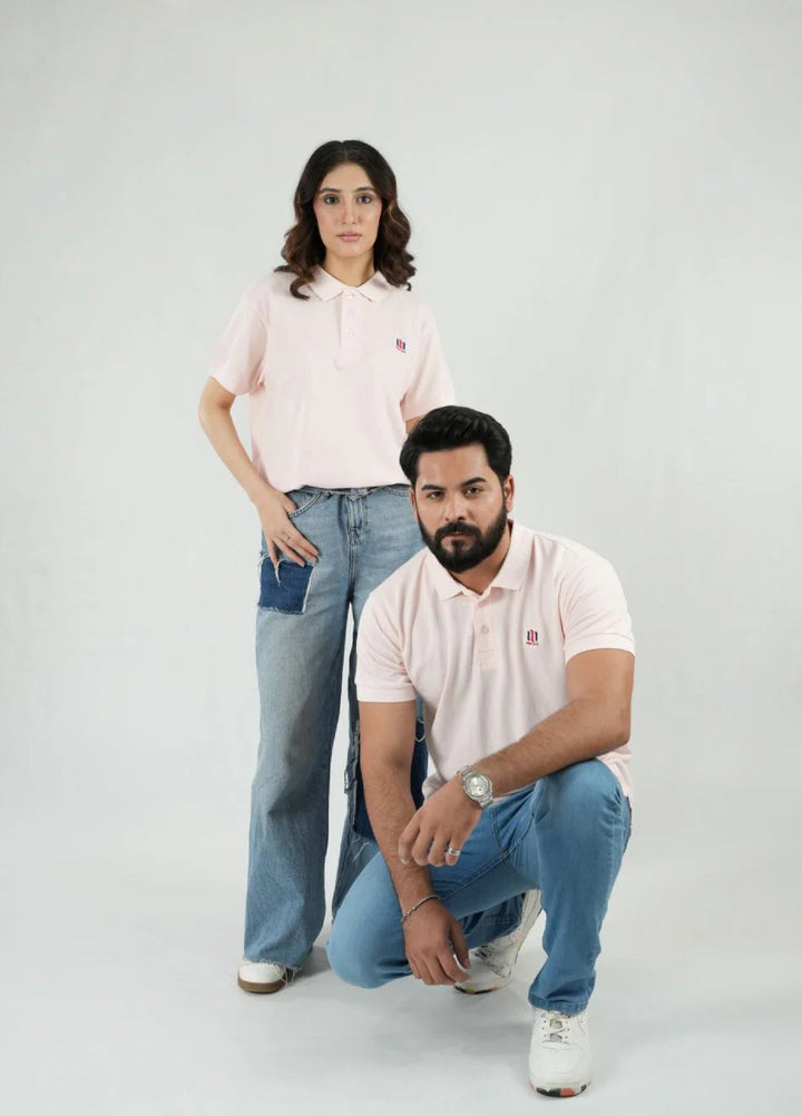 Mercato RTW Solids Cotton 1 Piece Pink Polo Shirt