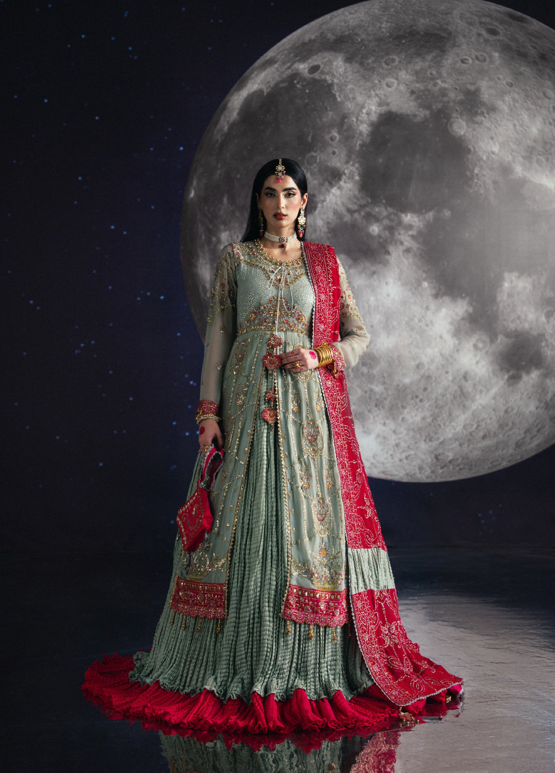 Sara Jahan Women RTW Embroidered Chiffon 3 Piece Suit SJ26RF SJ-1007 - Festive Collection