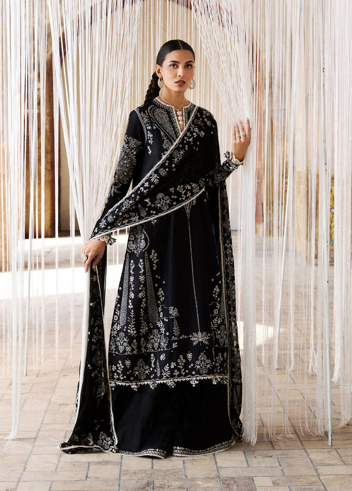 Zan by Hussain Rehar Unstitched Embroidered Lawn 3 Piece Suit HR26UZF Meshki D-108 - Festive Collection