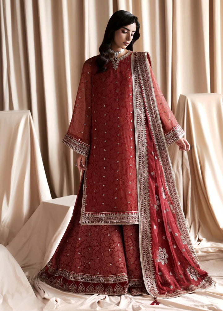Sirayya by Zarif Unstitched Embroidered Chiffon 3 Piece Suit ZR26US MAHEEN 04 - Wedding Collection