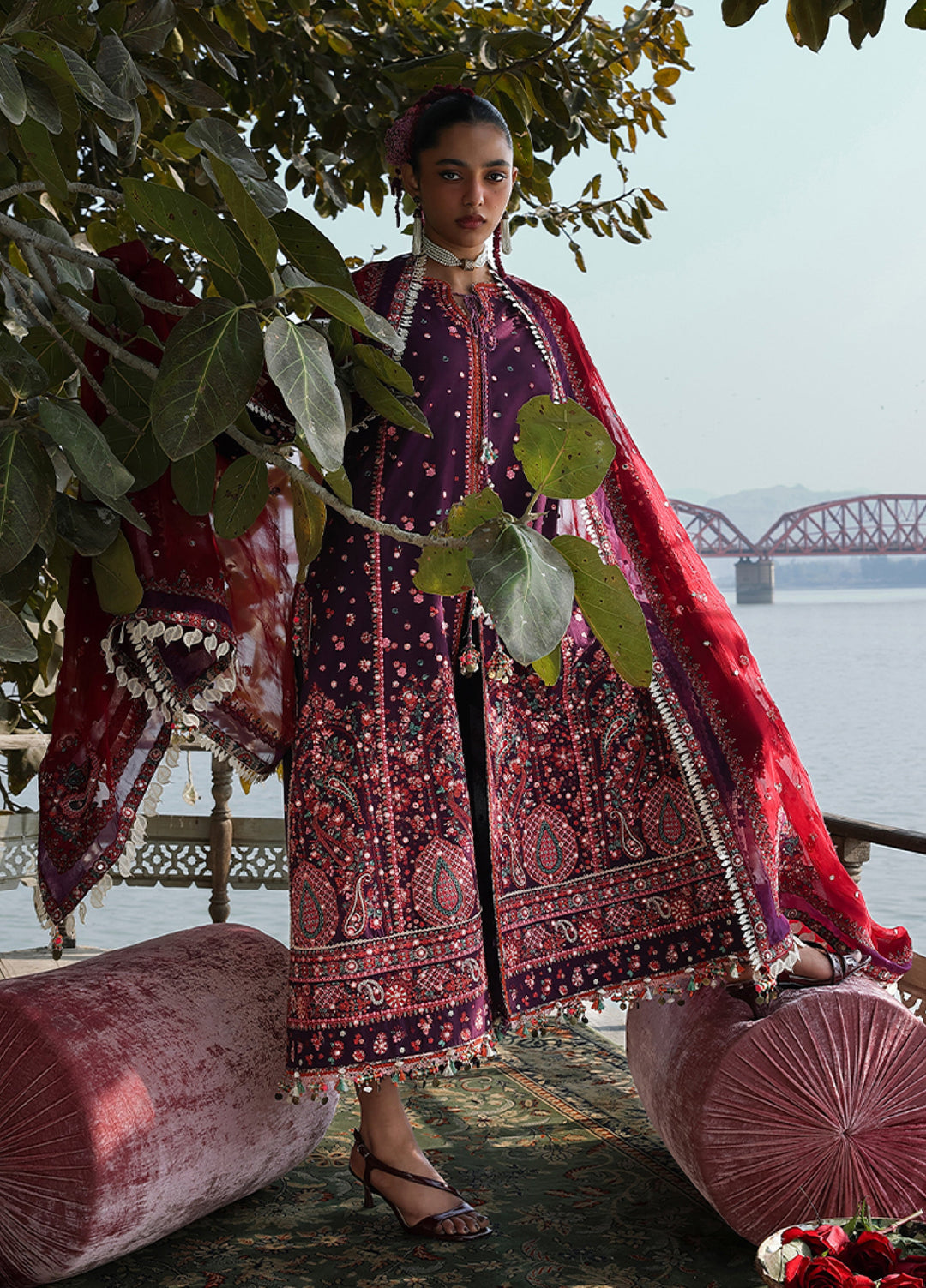 Kalabagh by Hussain Rehar Unstitched Embroidered Luxury Lawn 3 Piece Suit HR26UKL D6 Nihdi - Festive Collection