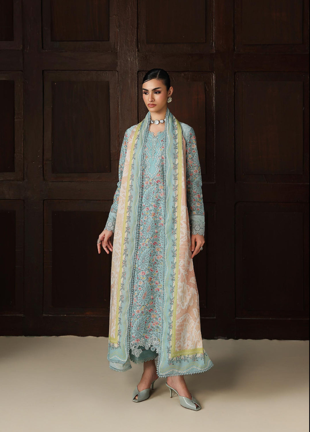 Q Prints by Qalamkar Unstitched Printed Lawn 3 Piece Suit QLK26UQL Nazia QQP-04 (A) - Summer Collection