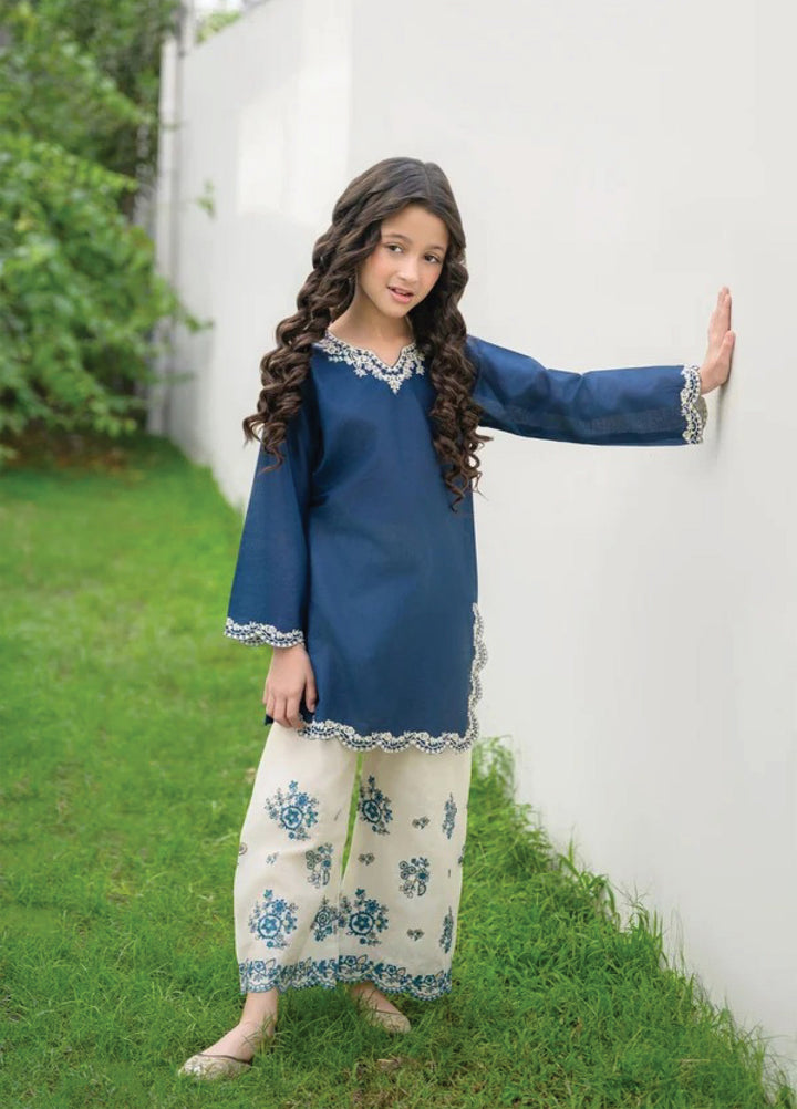 Fresh Birds Kids RTW Embroidered Lawn 2 Piece Suit Feeha-FB-13 - Casual Collection