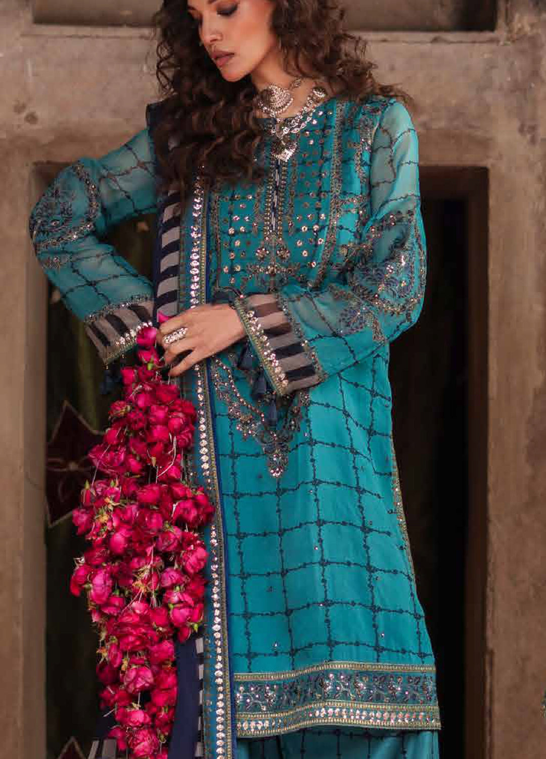 Vasal by Charizma Unstitched Embroidered Chiffon 3 Piece Suit CHR26UV VSL6-05 - Festive Collection