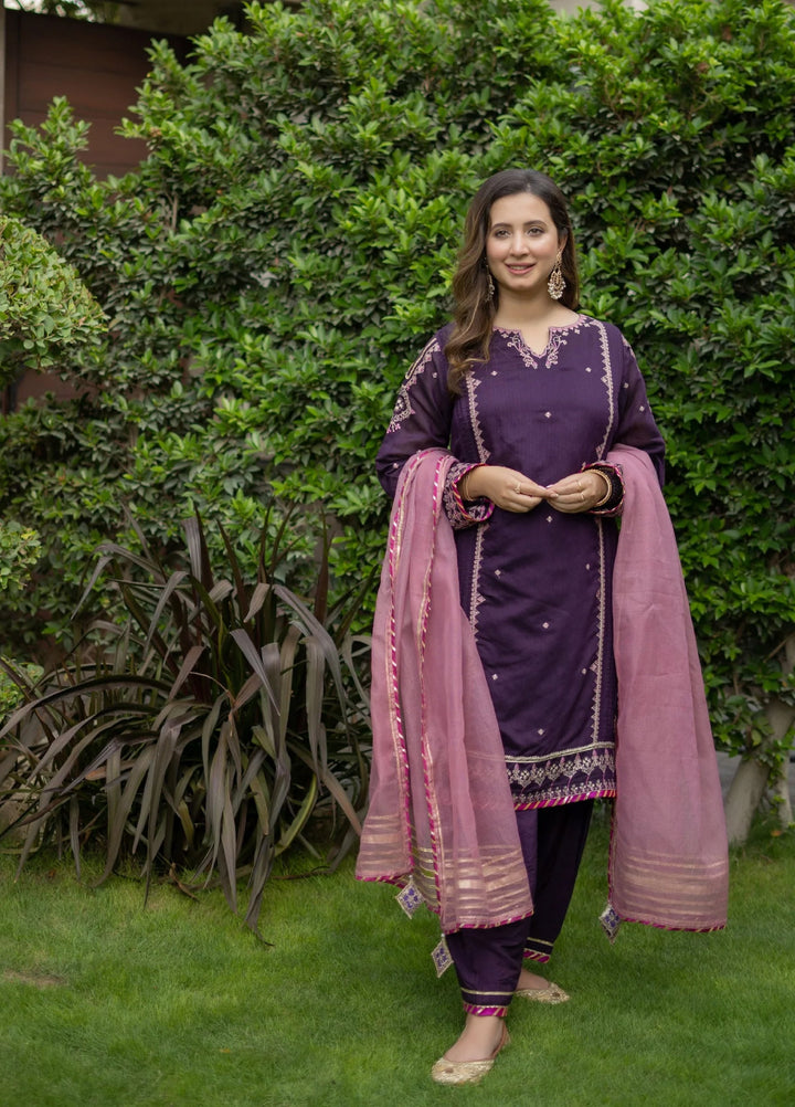 Omal by Komal Mera Eid Ka Jora Women Loom Net 3 Piece Pret Suit Zimal - Festive Collection