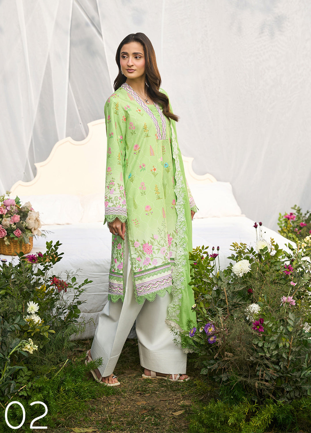 Raha Summer Prints by RajBari Unstitched Printed Lawn 3 Piece Suit RB26URS D-03 - Summer Collection