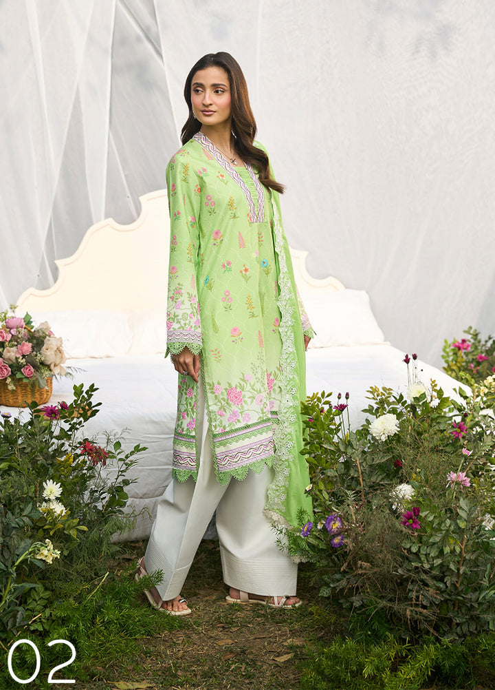 Raha Summer Prints by RajBari Unstitched Printed Lawn 3 Piece Suit RB26URS D-03 - Summer Collection
