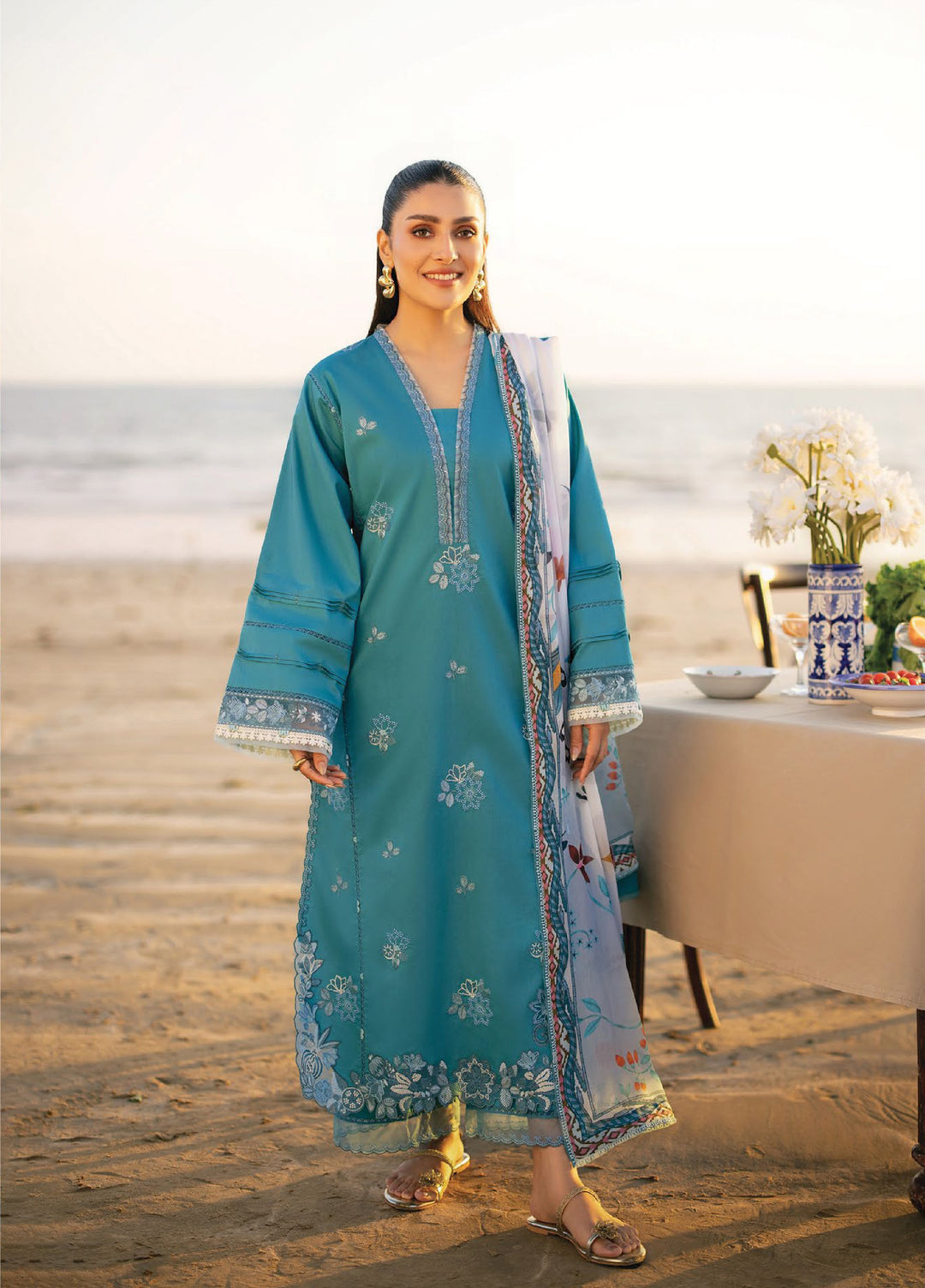 Afsanah by Seran Unstitched Embroidered Lawn 3 Piece Suit SN26UAL D-2 Meira - Summer Collection