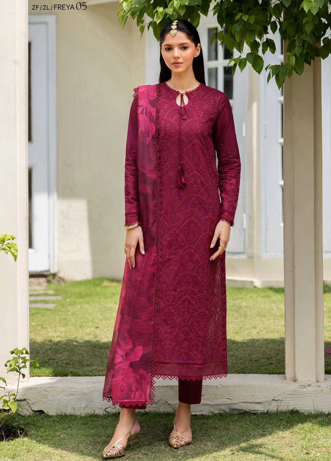 Zarif Unstitched Embroidered Lawn 3 Piece Suit ZR26ULF FREYA 05 - Festive Collection