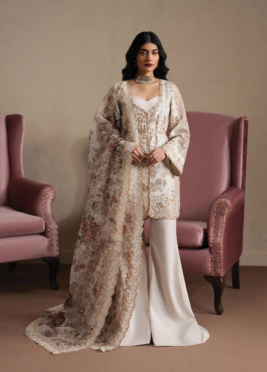 Qurbat by Ayzel Unstitched Embroidered Silk 3 Piece Suit AAF26UQ D-8 Riwaayat - Festive Collection