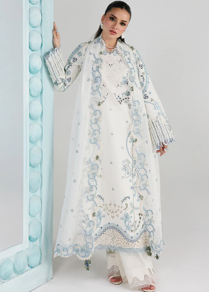 Qalamkar Unstitched Embroidered Lawn 3 Piece Suit QLK26ULF IRMIN QFL-3 - Festive Collection