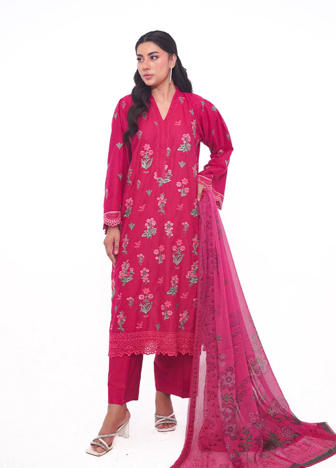 Ileen by naba bilal RTW Embroidered Lawn 3 Piece Suit IN26REL ELIF - Casual Collection