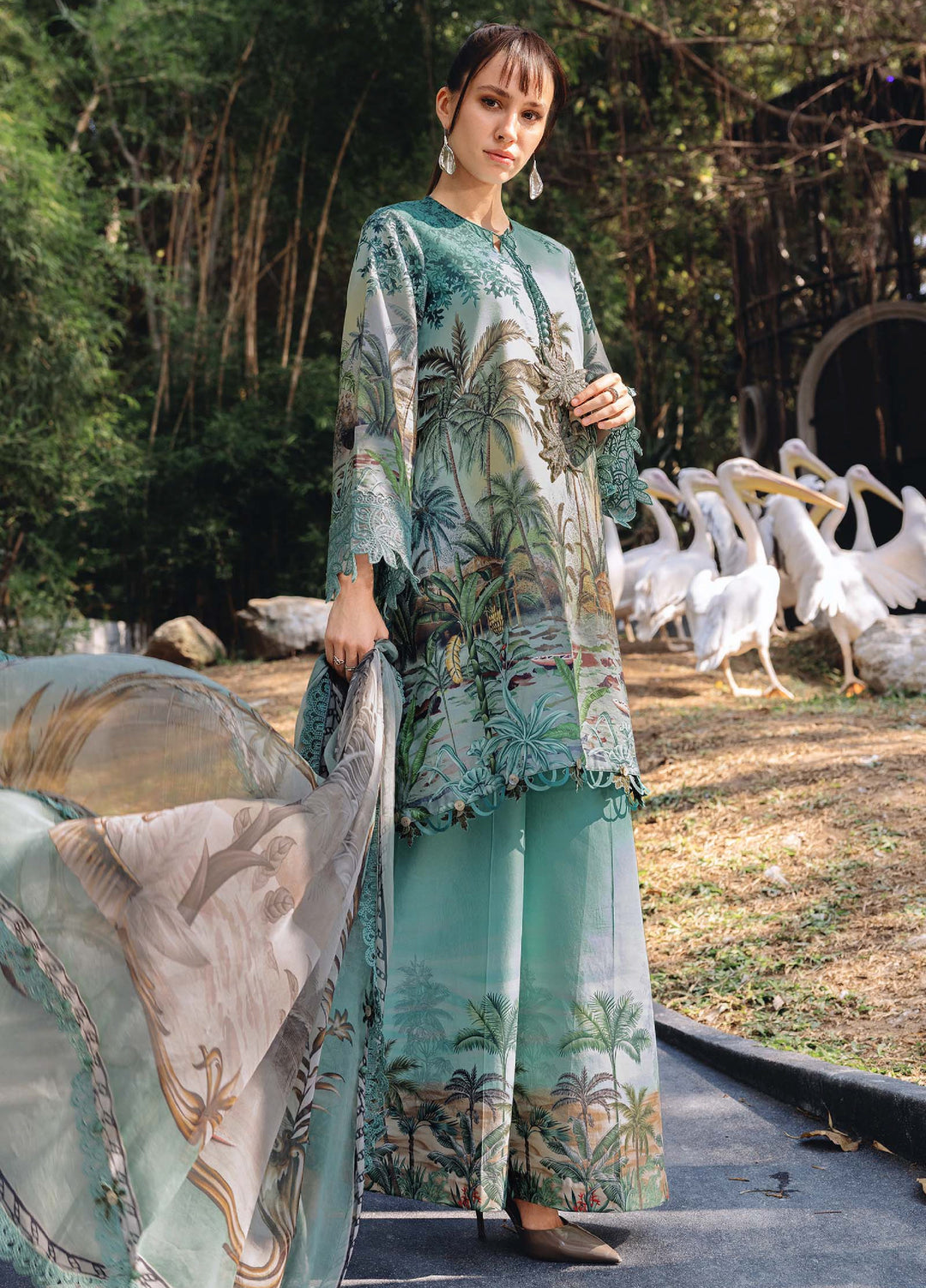 M Prints by Maria B Unstitched Printed Lawn 3 Piece Suit MB26UMP D-07 A - Summer Collection