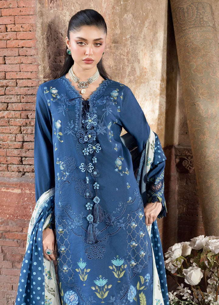 Bloom by Saira Shakira Unstitched Embroidered Lawn 3 Piece Suit SSR26ULB LILY-02B - Eid Collection