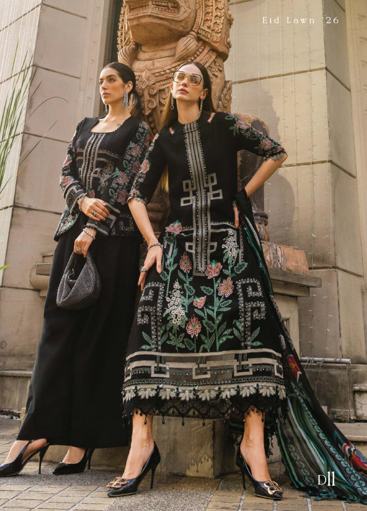 Maria B Unstitched Embroidered Lawn 3 Piece Suit MB26ULE D11 - Eid Collection