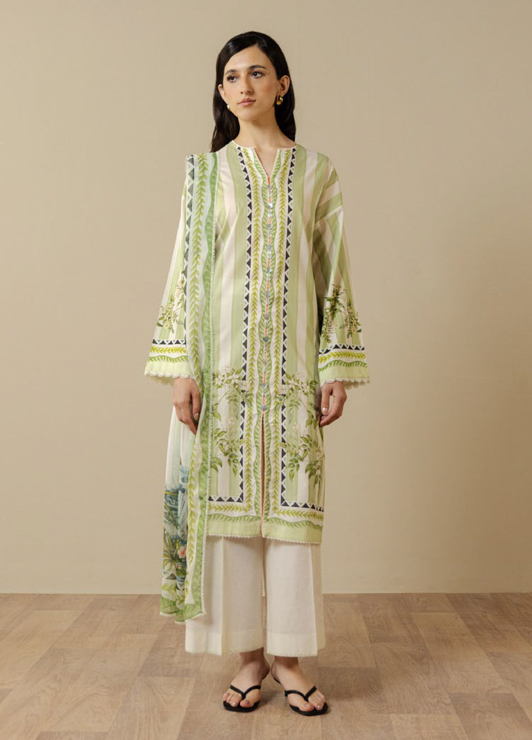 Coco by Zara Shahjahan Unstitched Printed Lawn 3 Piece Suit CZS26UPL NERINE-1A - Summer Collection