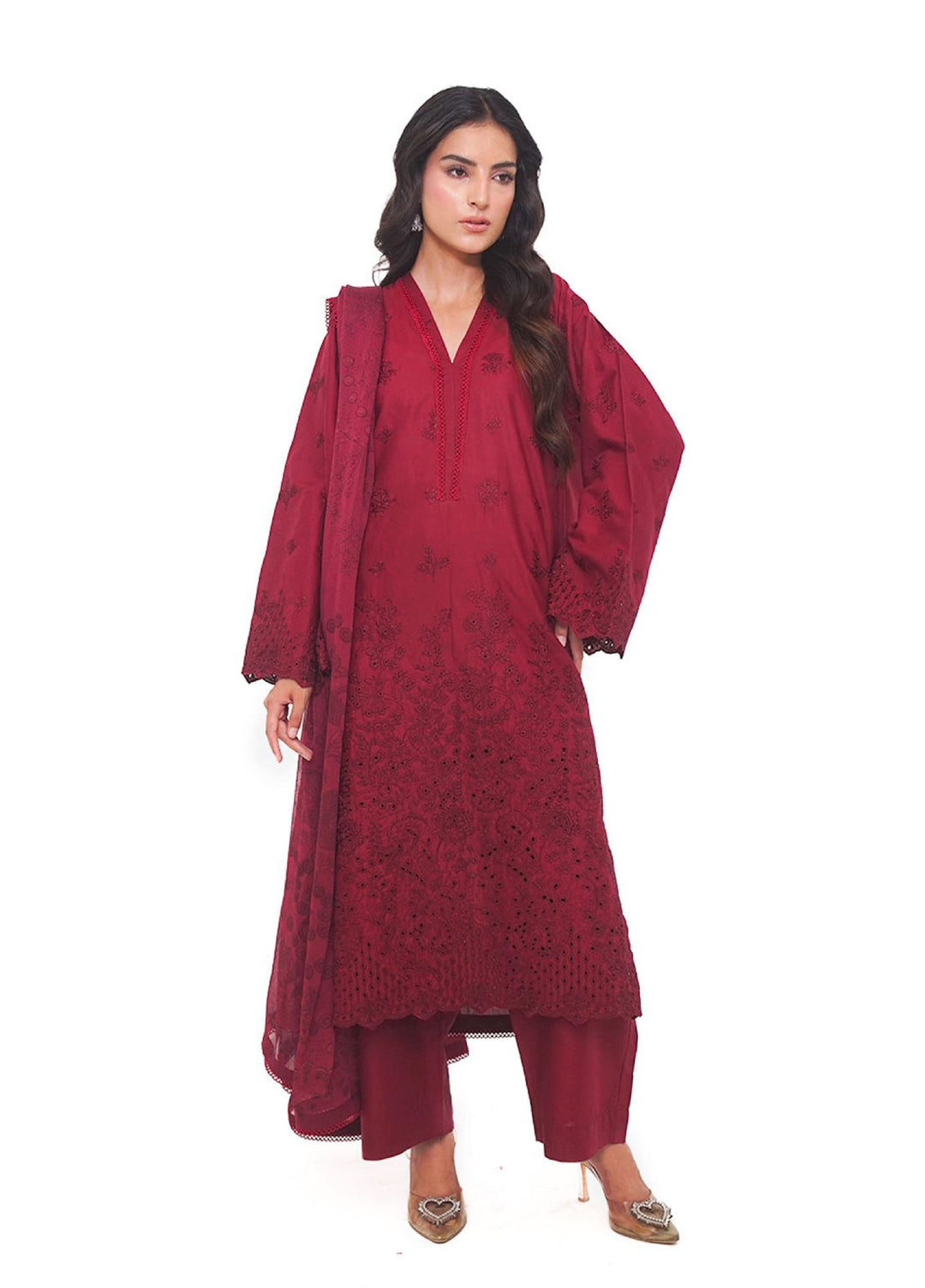 Ileen by naba bilal Unstitched Embroidered Lawn 3 Piece Suit IN26UEL SIYA - Casual Collection