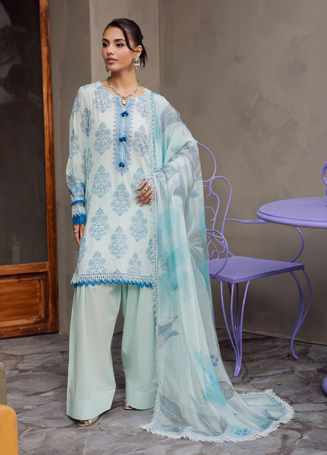 Signature Prints by Nureh Unstitched Printed Lawn 3 Piece Suit NU26USL SP-158 - Summer Collection