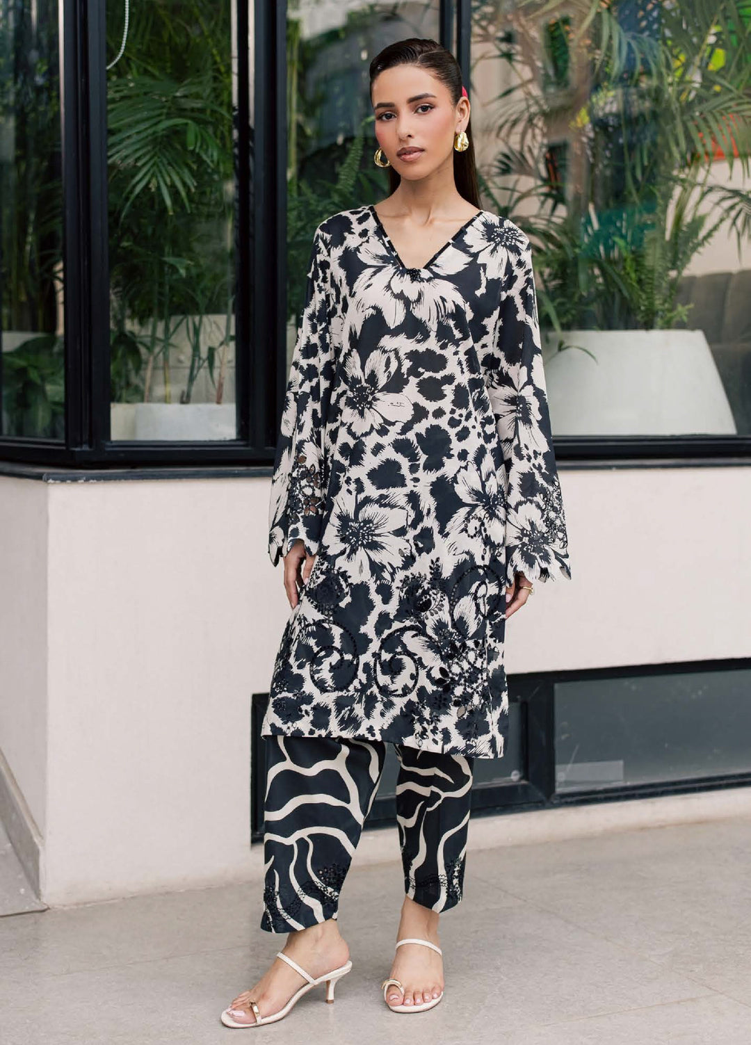 Ballerina by Nureh Unstitched Printed Chikankari  Lawn 2 Piece Suit NU26UBCL NU2-214 - Casual Collection