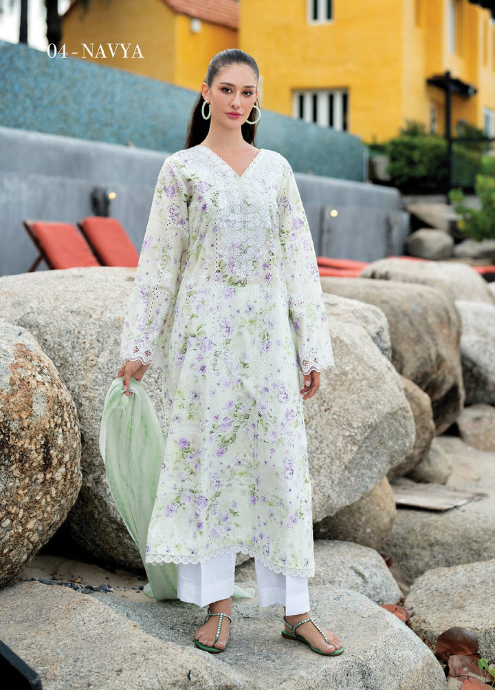 Xenia Formals Unstitched Embroidered Lawn 3 Piece Suit XE26ULS D-04 Navya - Summer Collection