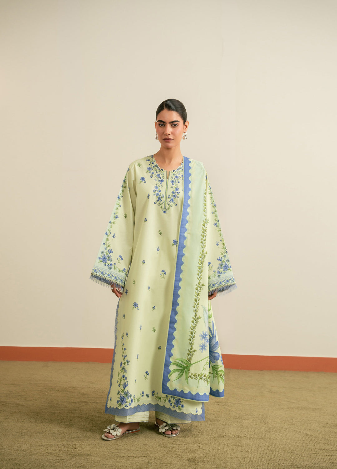 Seran Essentials Unstitched Printed Lawn 3 Piece Suit SN26UEL Astera D-01 - Lawn Collection