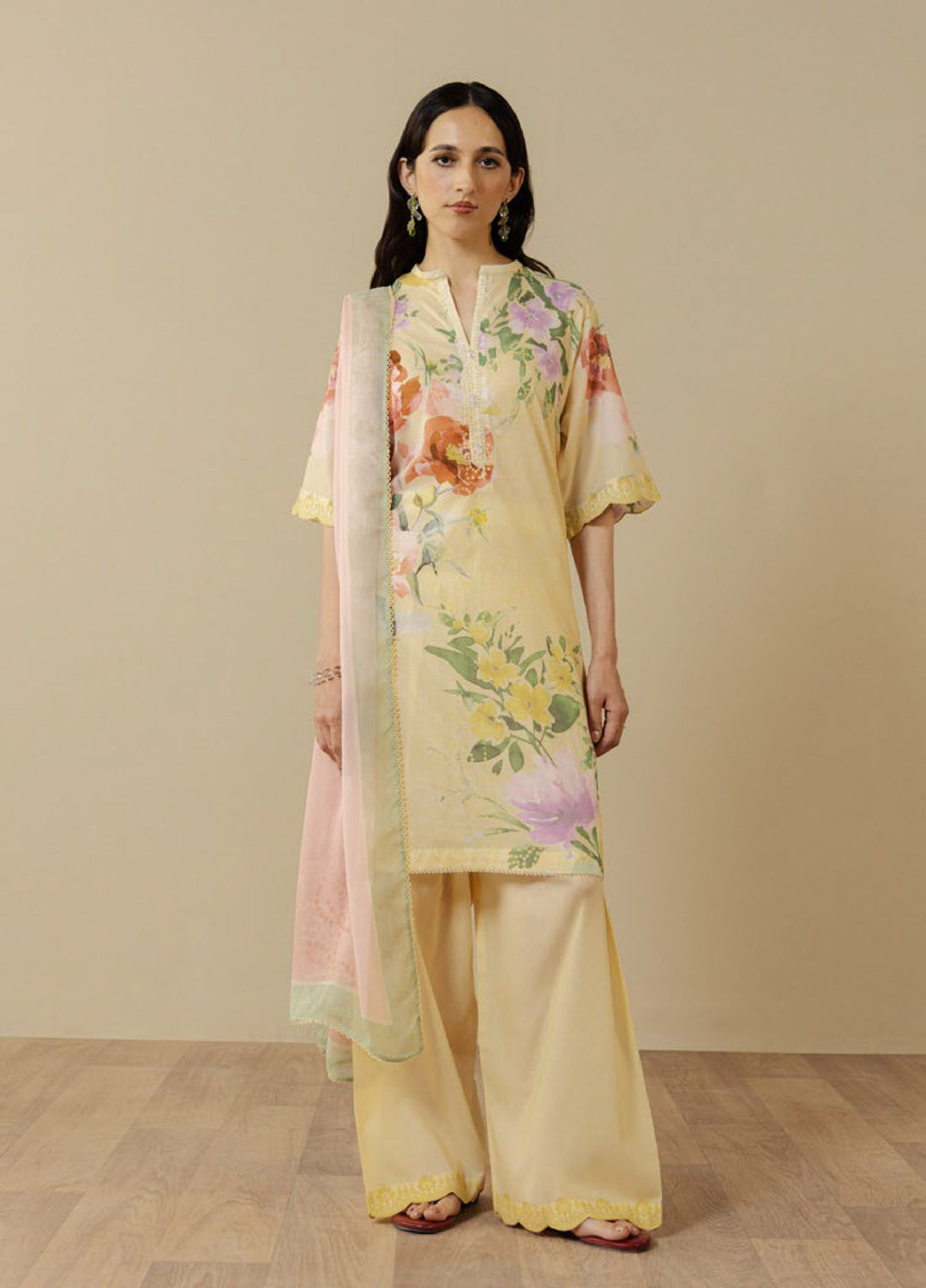 Coco by Zara Shahjahan Unstitched Printed Lawn 3 Piece Suit CZS26UPL AVENA-3B - Summer Collection