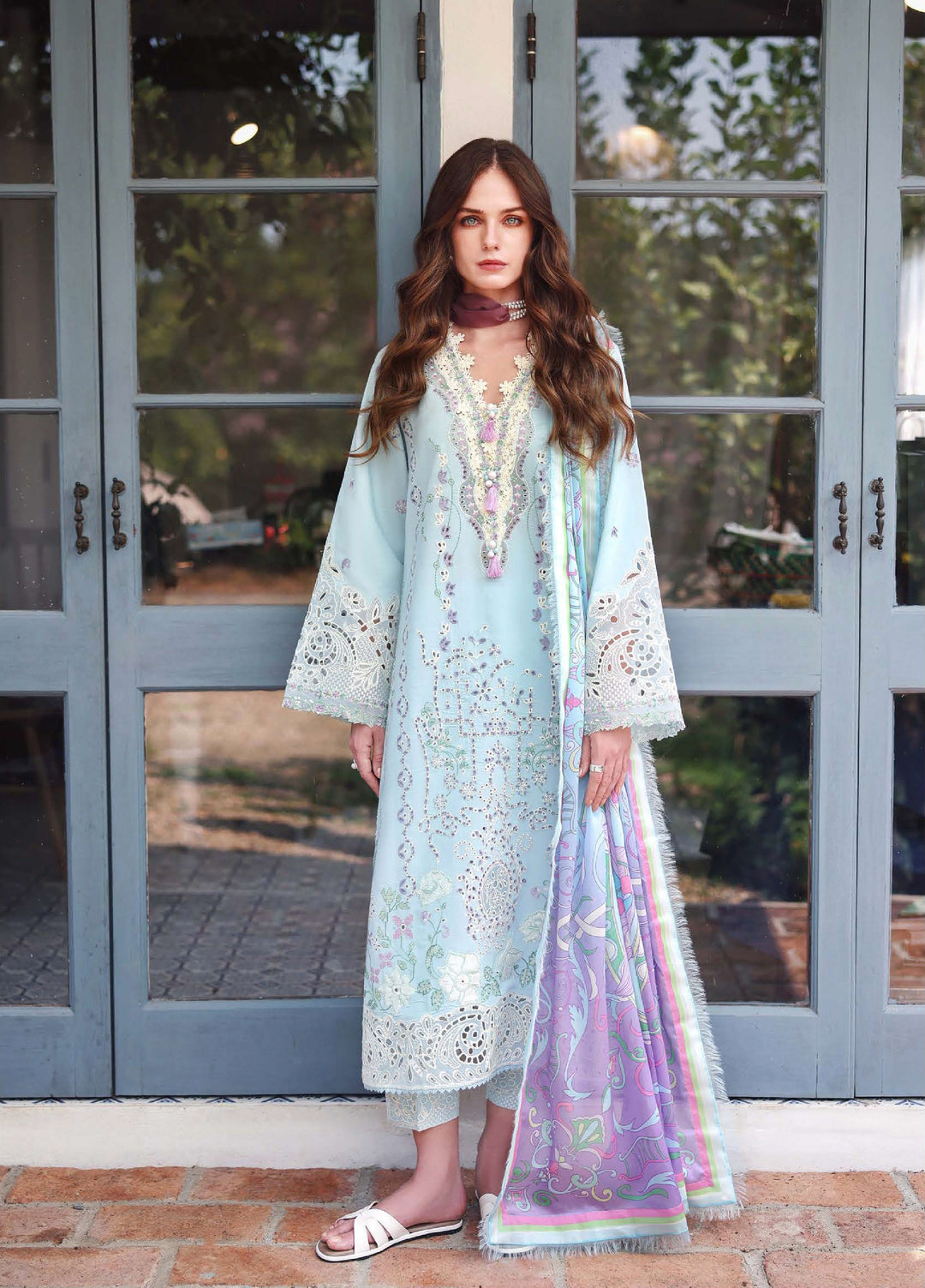 The Secret Garden by Mushq Unstitched Embroidered Lawn 3 Piece Suit MU26ULSG Secret Blossom HUNSS260204 - Festive Collection