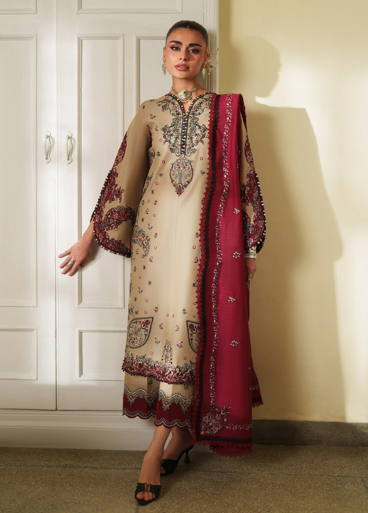 Heritage Dore by Bin Ilyas Unstitched Embroidered Lawn 3 Piece Suit BI26UHD 17-5A - Summer Collection
