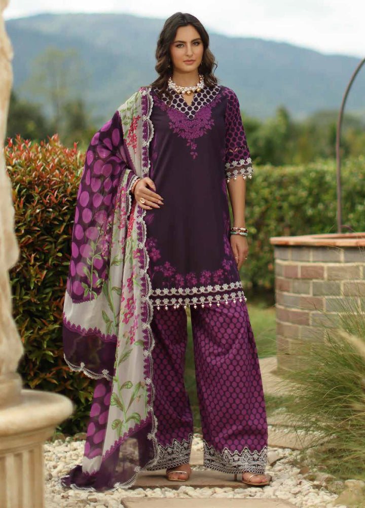 Combination by Charizma Unstitched Embroidered Luxury Lawn 3 Piece Suit CHR26UC CC6-05 - Summer Collection