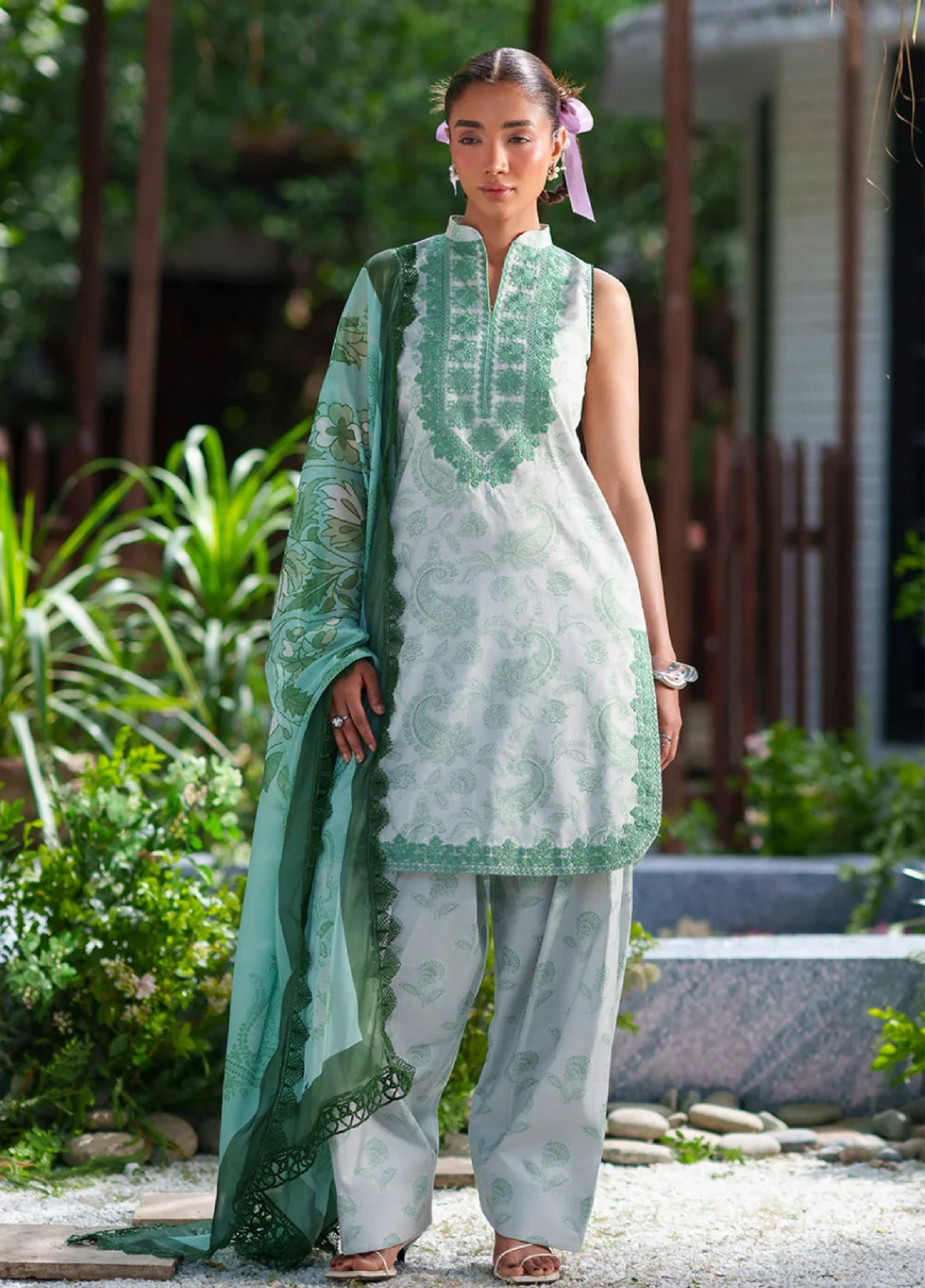 Laanem by Saira Rizwan Unstitched Embroidered Lawn 3 Piece Suit SR26ULL ZAREEN-B - Summer Collection