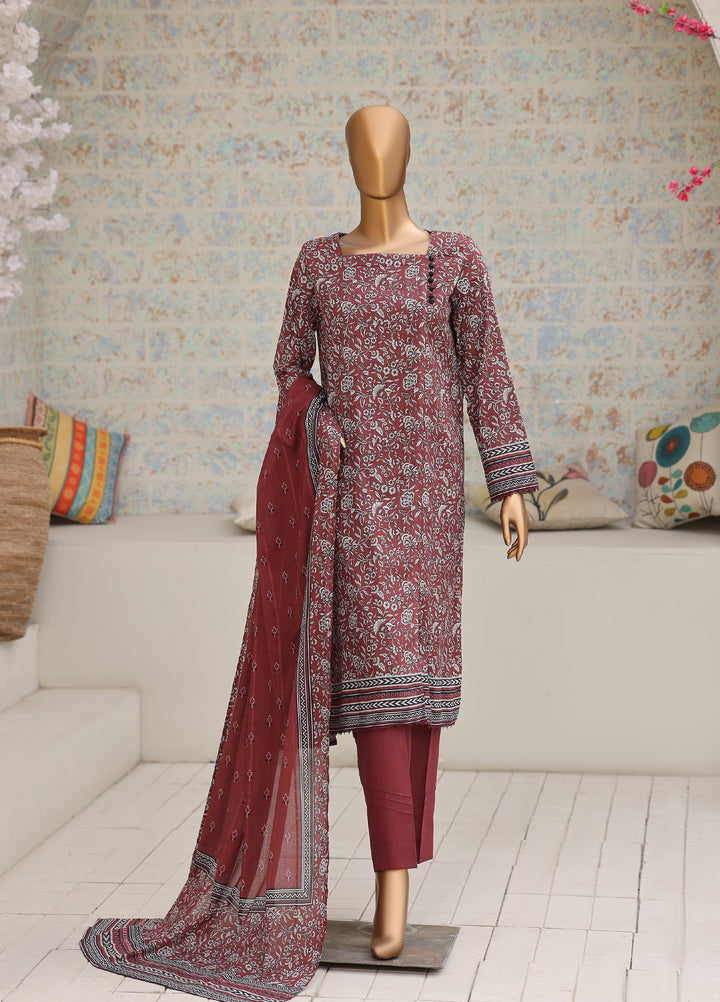 Nayab by HZ Textiles Unstitched Printed Cotton Lawn 3 Piece Suit HZ28UN NPC-07 - Casual Collection