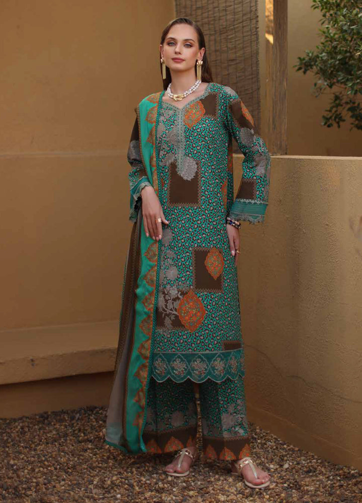 Combination by Charizma Unstitched Embroidered Luxury Lawn 3 Piece Suit CHR26UC CC6-09 - Summer Collection
