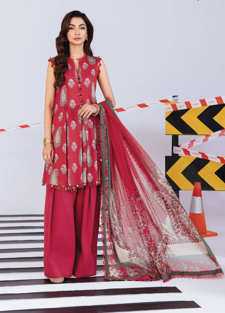 M Basics By Maria B Unstitched Digital Printed Linen 3 Piece MB25UW 1110-A - Winter Collection