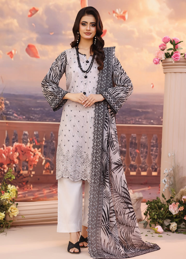 Salina by Regalia Textile Unstitched Cutwork Embroidered Lawn 3 Piece Suit RG26USCL D-9 - Summer Collection