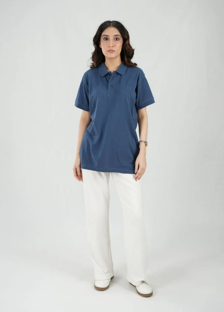 Mercato RTW Solids Cotton 1 Piece Navy Blue Polo Shirt