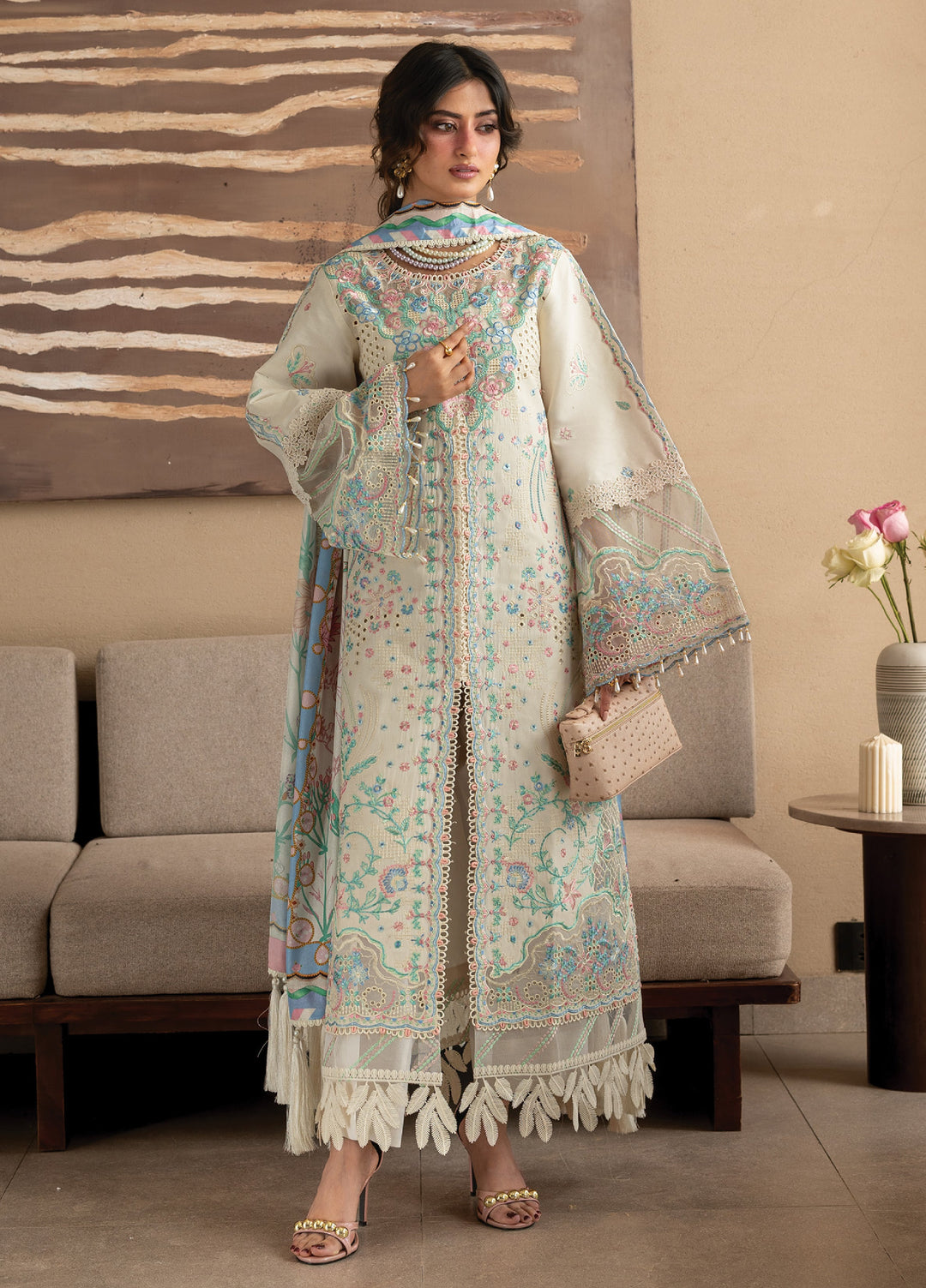 Sirene by Mahnur Unstitched Embroidered Lawn 3 Piece Suit MN26USL S-14 - Summer Collection