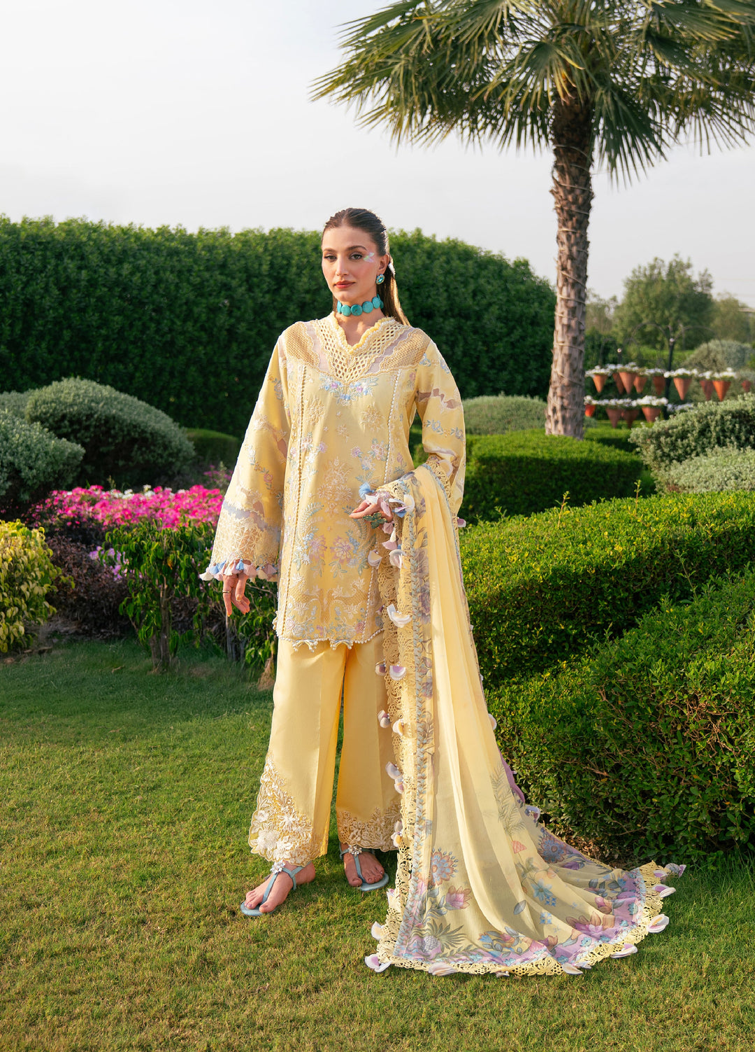 Feerie by Sundas Ahad Unstitched Embroidered Lawn 3 Piece Suit SNA26ULF Bloome ELL-05 - Eid Collection