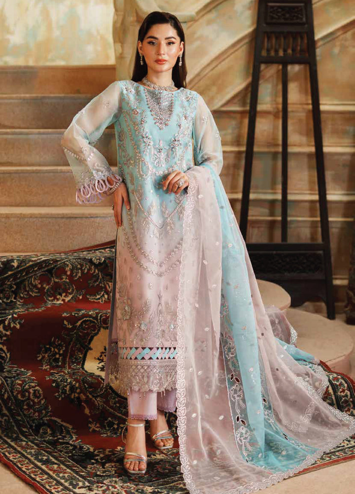 Zurgul by Zebtan Embroidered Organza Suits Unstitched 3 Piece ZB25ZF ZG-01 - Formals Collection
