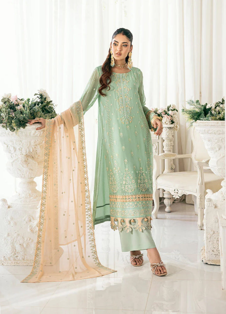 Signature by Salitex Embroidered Chiffon Suits Unstitched 3 Piece SUNS7CH044UT - Summer Collection