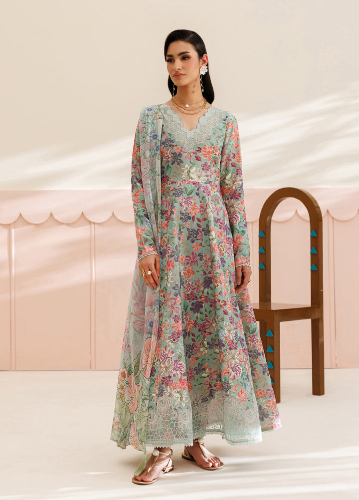 Azzal Unstitched Printed and Embroidered Lawn 3 Piece Suit AZL26UPL AZL-142 - Summer Collection