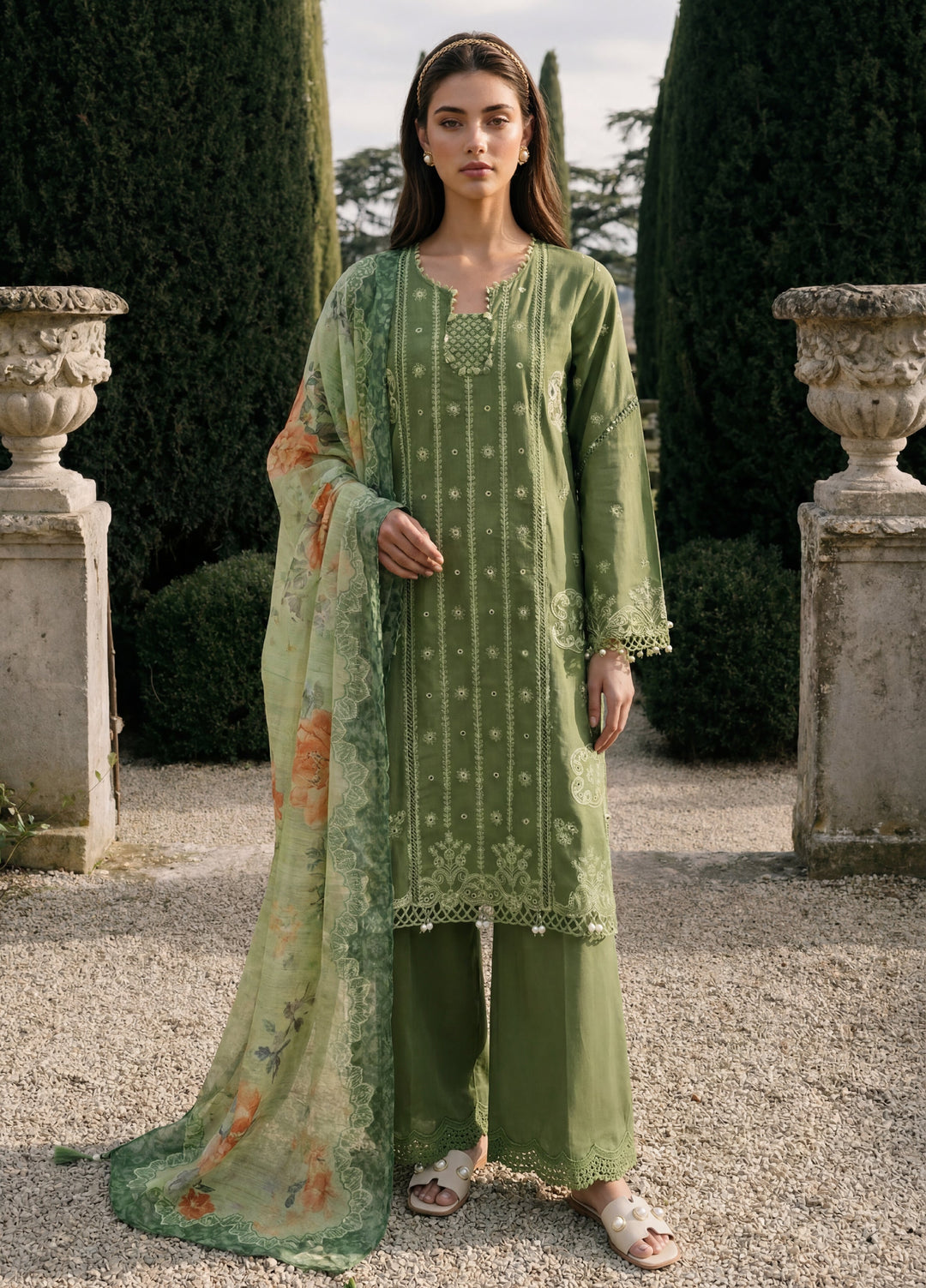 Zellbury Unstitched Embroidered Cotton 3 Piece Suit ZB26UCC WUS26E34090 - Casual Collection