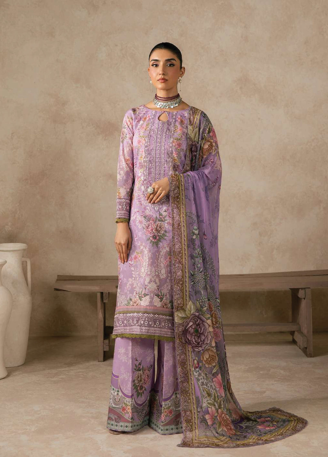 Gulaal Unstitched Embroidered Lawn 3 Piece Suit GL26ULF Nerine D-6 - Festive Collection