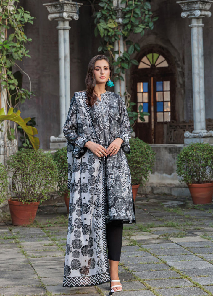 Noir and Blanc by Gul Ahmed Unstitched Printed Lawn 3 Piece Suit GA26UNBL B-62012 - Summer Collection