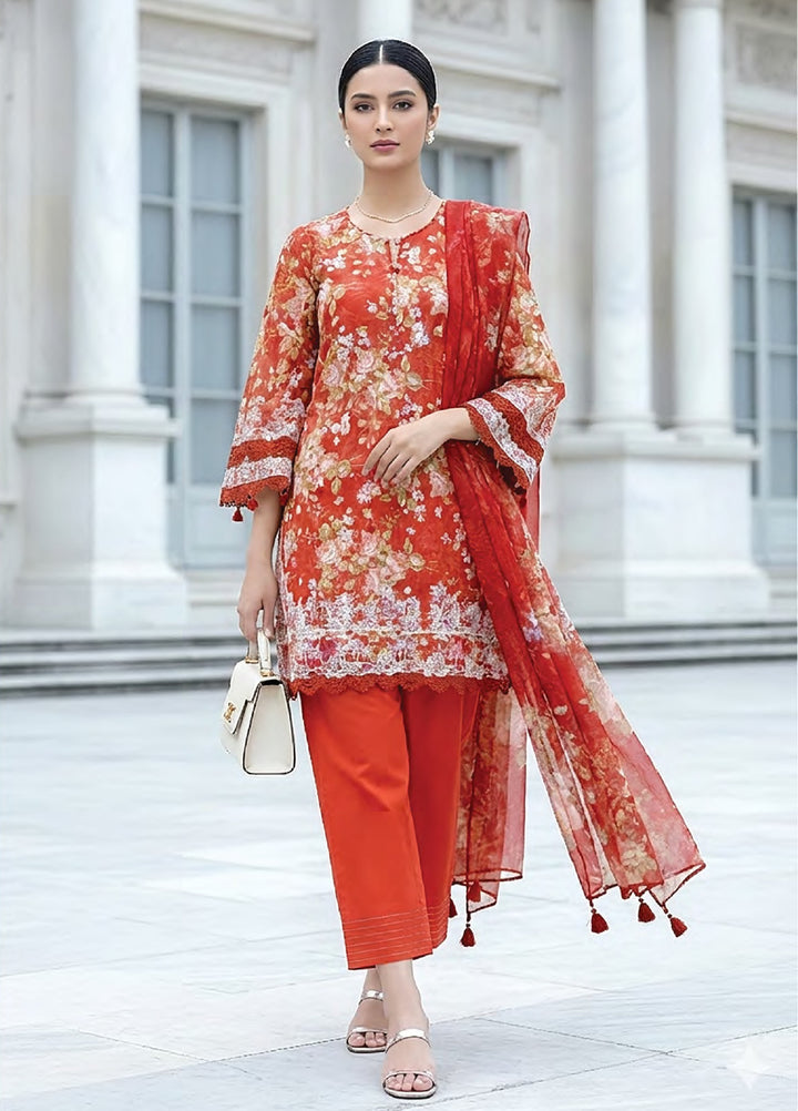 Komal Lawn by Lakhany Unstitched Embroidered Lawn 3 Piece Suit LSM26UK LG-RL-0365 - Summer Collection
