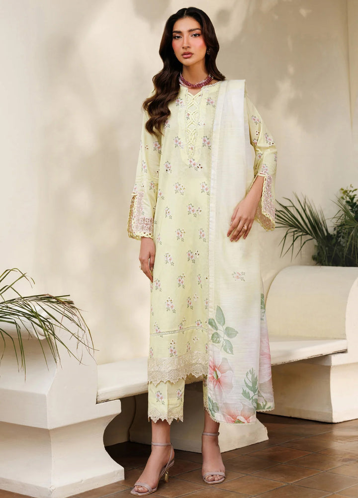 Amani by Zarif RTW Embroidered Lawn 3 Piece Suit ZR26PAL Daahr - Eid Collection